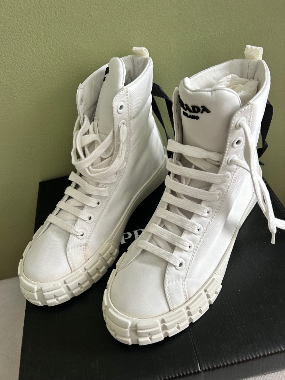 Prada high top sneakers
